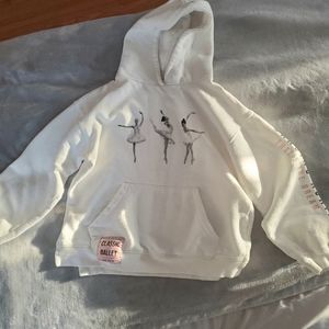 Girls ZARA White hoodie size 13/14